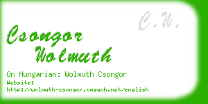 csongor wolmuth business card